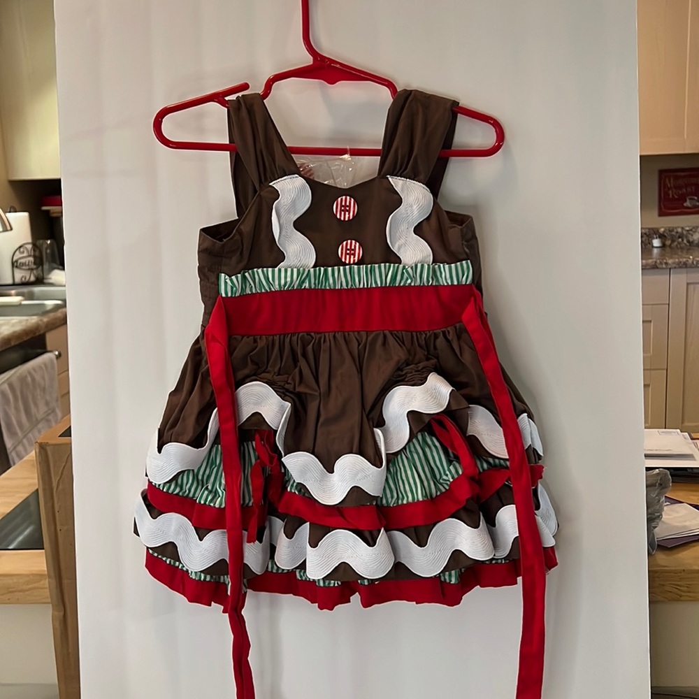 Infant Christmas Gingerbread Dress 6M